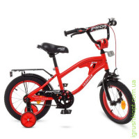 Велосипед дитячий PROF1 14д. Y14181 TRAVELER, червоний, дзвінок, дод. колеса