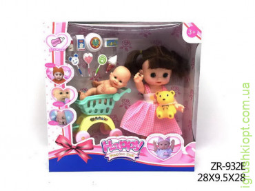 www Кукла с пупсом и тележкой, в коробке, MM 0011999\ZR-932E