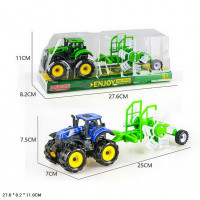 Трактор арт. 9870-6A, інерція, 2 кольори, слюда 27, 6*8, 2*11 см