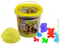 Пісок Magic sand  жовтого кольору, з ароматом банану, у відрі 1 кг