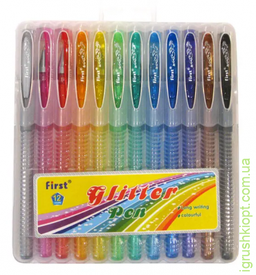 Ручка "Glitter Pen", 12 кольорів