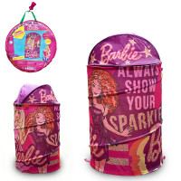 Корзина для игрушек D-3515 Barbie в сумке – 49*49*3 см, размер игрушки – 43*43*60 см.