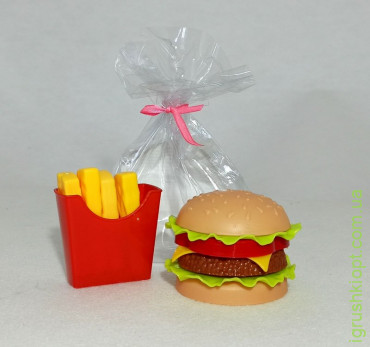 Ігровий набір ФастФуд "Гамбургер та кошик з картоплею фрі", 100-012, KW