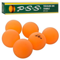Тенісні кульки MS 2202, 6 штук, 40 мм, у коробці