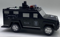 6688-19 Детский сейф-копилка с кодом и отпечатком пальца, в виде полицейской машины