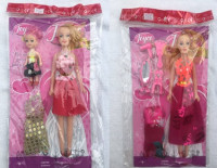Кукла типа Барби арт. 711A-С, 2 вида, с аксессуарами, с нарядами, пакет
