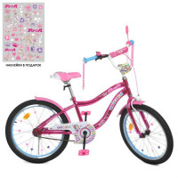 Велосипед дитячий PROF1 20д. Y20242S, Unicorn, SKD45, ліхтар, дзвінок, дзеркало, пiднiжка, малиновий