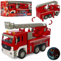 Пожарная машина C390, 54 см, звук, свет, открываются двери, подвижный кран, трещотка, на бат-ке, в кор-ке
