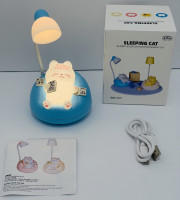МА24-389 Детский ночник "Спящий кот", USB, 11*9 см, 4 цвета