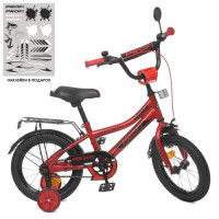 Велосипед дитячий PROF1 14д. Y14311, Speed racer, SKD45, ліхтар, дзвінок, дзеркало, дод. колеса, червоний
