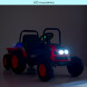 Трактор M 4419EBLR-4 р/у, 2,4 G, 2 мотора 35 W, 1 аккумулятор 12 V 9 AH, колеса EVA, USB, музыка, кожаные сиденья, синий
