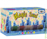 magic sand 6 кольорів по 0.150 кг, в коробці, STRATEG