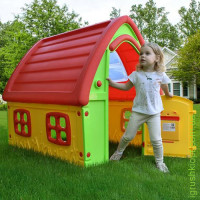 Будиночок 50-560, FAIRY HOUSE, дитячий, пластиковий, червоно-жел.-зелений, в кор-ці