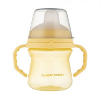 Canpol babies Кружка тренировочная с силиконовым носиком FirstCup 150 мл - желтая, 56/614_yel
