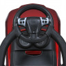 Каталка-толокар M 3901LS-3, 2 в 1 (родительская ручка), музыка, багажник под сиденьем, кожаное сиденье, на батарейке, крашеный красный