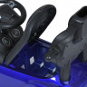 Каталка-толокар M 3901LS-4, 2 в 1 (батьківська ручка), музика, багажник пiд сидiнням, шкiряне сидіння, на батарейці, фарбованний синiй