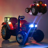 Трактор M 4187LR-3, 2,4 G, 2 мотора 35 W, 1 аккум. 12 V 10 AH, музыка, свет, MP3, TF, кожа, красный