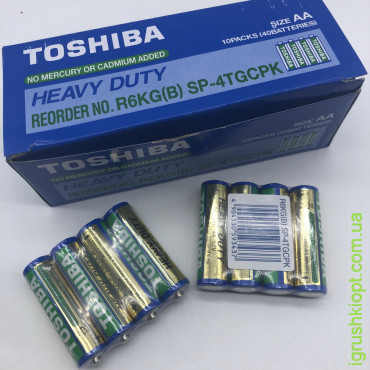 Батарейки "Toshiba" пальчикові, LR06, синя упаковка