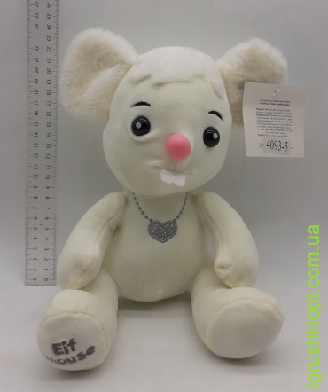 WWW М`яка іграшка "Мишка з намистом" 23см, 4093-5