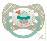 Пустышка силиконовая анатомическая 0-6 м-цев Cupcake — сіра