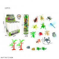 Животные в колбе арт. 303-302, насекомые, 30 упаковок по 12 штук, бокс 20, 8*16*21 см