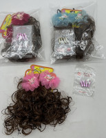 Набір аксесуарів для волосся: гумки з волоссям та заколки-качечки 1300