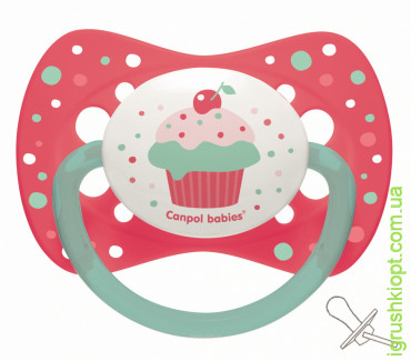 Пустушка силіконова анатомічна 0-6 м-ців Cupcake - рожева