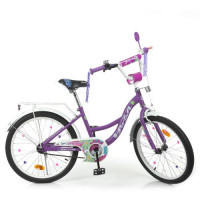 Велосипед дитячий PROF1 20д. Y20303N, Blossom, SKD45, ліхтар, дзвінок, дзеркало, пiднiжка, бузковий