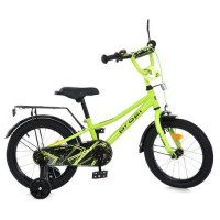 Велосипед детский PROF1 18д. MB 18013, PRIME, SKD45, салатовый, звонок, фонарь, багажник, дополнительные колеса
