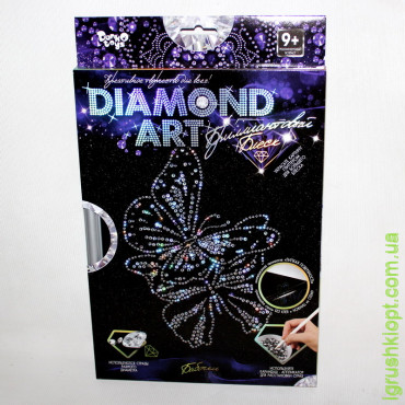 Набір для творчості «DIAMOND ART» Діамантовий блиск "Метелики", DankO toys