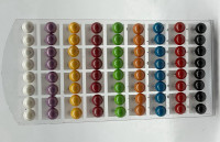 4914 Сережки - гвоздик, разноцветные шарики