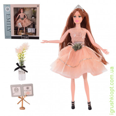 Кукла Emily арт. QJ103A, с аксессуарами, размер куклы – 29 см, коробка 35*6.5*34 см