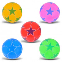 Мяч резиновый арт. RB20302, 9", 60 грамм, 5 цветов звездочка