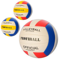 М'яч волейбольний MS 1676 офіційний розмір, ПУ, 260-280 г, 3 кольори,у кульці
