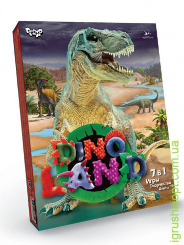 Набір "Dino Land 7-1" ігри, творчість, досліди. рос., DankO toys, DL-01-01