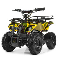 Квадроцикл HB-EATV800N-13(MP3) V3, мотор 800 W, 3 акум. 12 A/12 V, швид. 20 км/годину, до 65 кг, BLUETOOTH, жовтий камуфляж