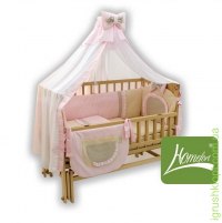 Комплект в детскую кроватку 8 эл. ранфорс "HomeFort" (цв. розовый)