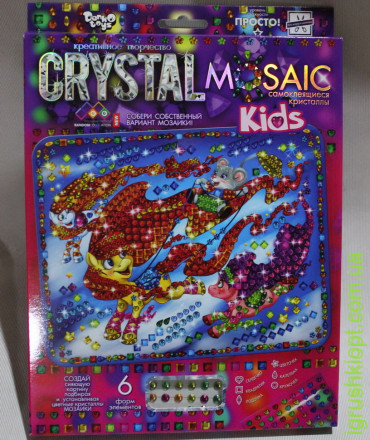 Набір Мозаїка з кристалів "CRYSTAL MOSAIC Kids" Конячки та мишка, DT