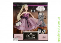 Кукла "Emily"QJ081A с платьем, с сумочкой, в коробке