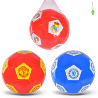 М'яч футбольний YW0244, №5, 270 грам, PVC, MIX 3 види, дод.: голка+сітка