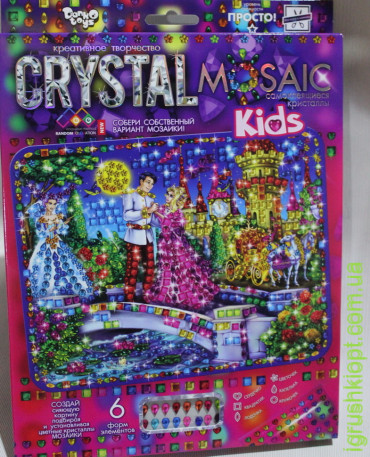 Набір Мозаїка із кристалів "CRYSTAL MOSAIC Kids" Попелюшка, DT
