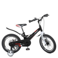 Велосипед детский PROF1 16д. LMG16235-1, Hunter, SKD85, магниев. рама, черный, звонок, крыло, доп. Колеса