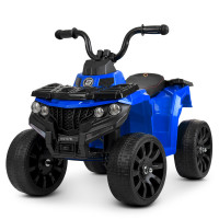Квадроцикл M 4137EL-4, 1 мотор 25 W, 1 акум. 6 V 4.5 AH, MP3, USB, EVA, шкіряні сидіння, синій