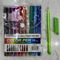 Ручки кулькові 10 кольорів WW00008