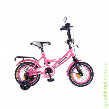 Велосипед дитячий 2-х коліс.12`` 211205 Like2bike Sky, рожевий, рама сталь, з дзвінком, руч.