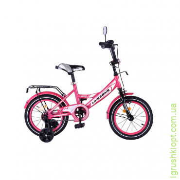 Велосипед дитячий 2-х коліс.14`` 211403, Like2bike Sky, рожевий, рама сталь, з дзвінком, руч.