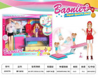 Кукла типа Барби арт. JJ8578 кукла, гимнастка, гимнастический снаряд, аксессуары, короб., р-р куклы – 29 см