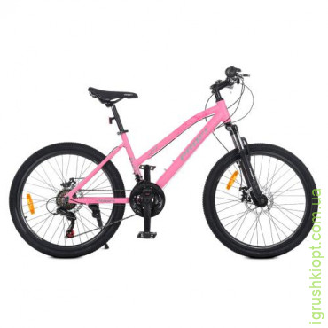 Велосипед 24 д. G24AIRY A24.3, алюм. рама 15", SHIMANO 21SP, алюм. DB, CS TZ500, рожевий