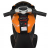Мотоцикл M 4135EL-7, 2 мотора 25W, 2 аккумулятора 6 V 5 AH, MP3, светящиеся колеса-EVA, музыка, свет, кожаные сиденья, оранжевый