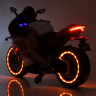 Мотоцикл M 5056EL-5, 2 мотора 45 W, 1 акум. 12 V 12 AH, музыка, свет, MP3, USB, EVA, кожа, колеса со светом, зеленый